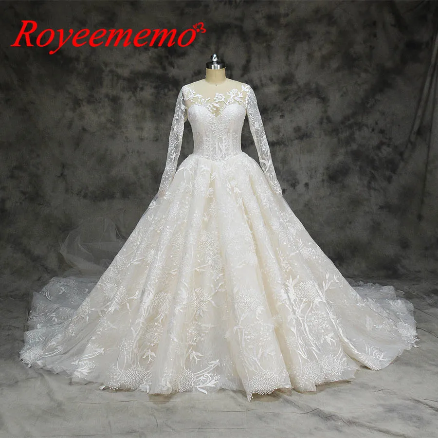 champagne and ivory Новое Кружевное бальное платье, свадебное платье, блестящее свадебное платье на заказ, Заводская цена, королевское свадебное платье - Цвет: champagne and ivory