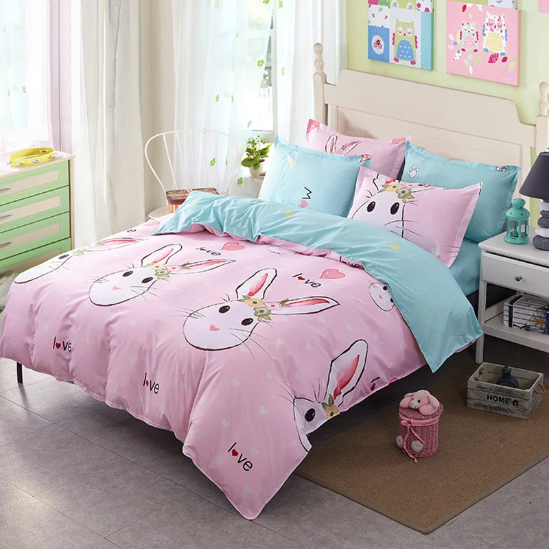 3/4 pcs Bedding Set Soft Cotton Bed Linens Kids Single Twin Full Double Queen King Size Duvet Cover Quilt Comforter Case 200x230 | Дом и сад