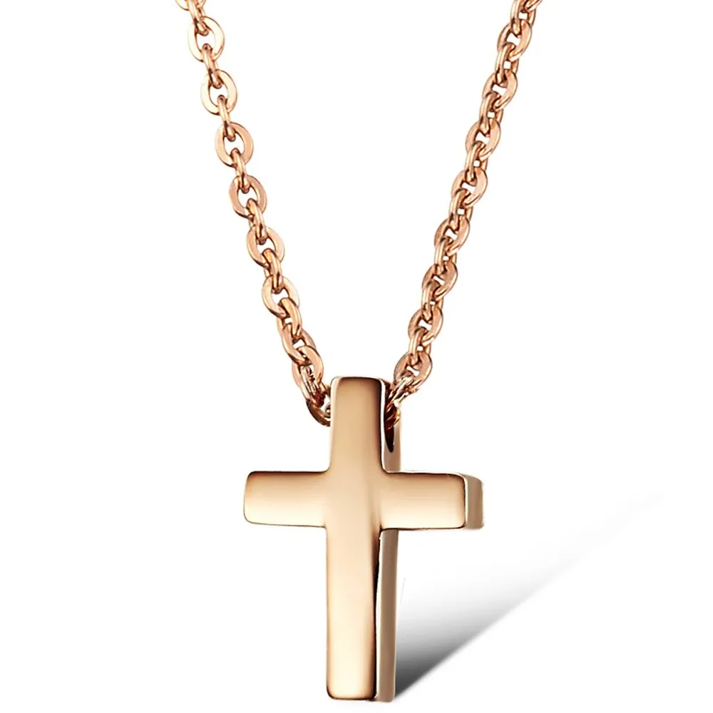 Женская цепочка из нержавеющей стали с кулоном в виде креста|cross pendant necklace|fashion