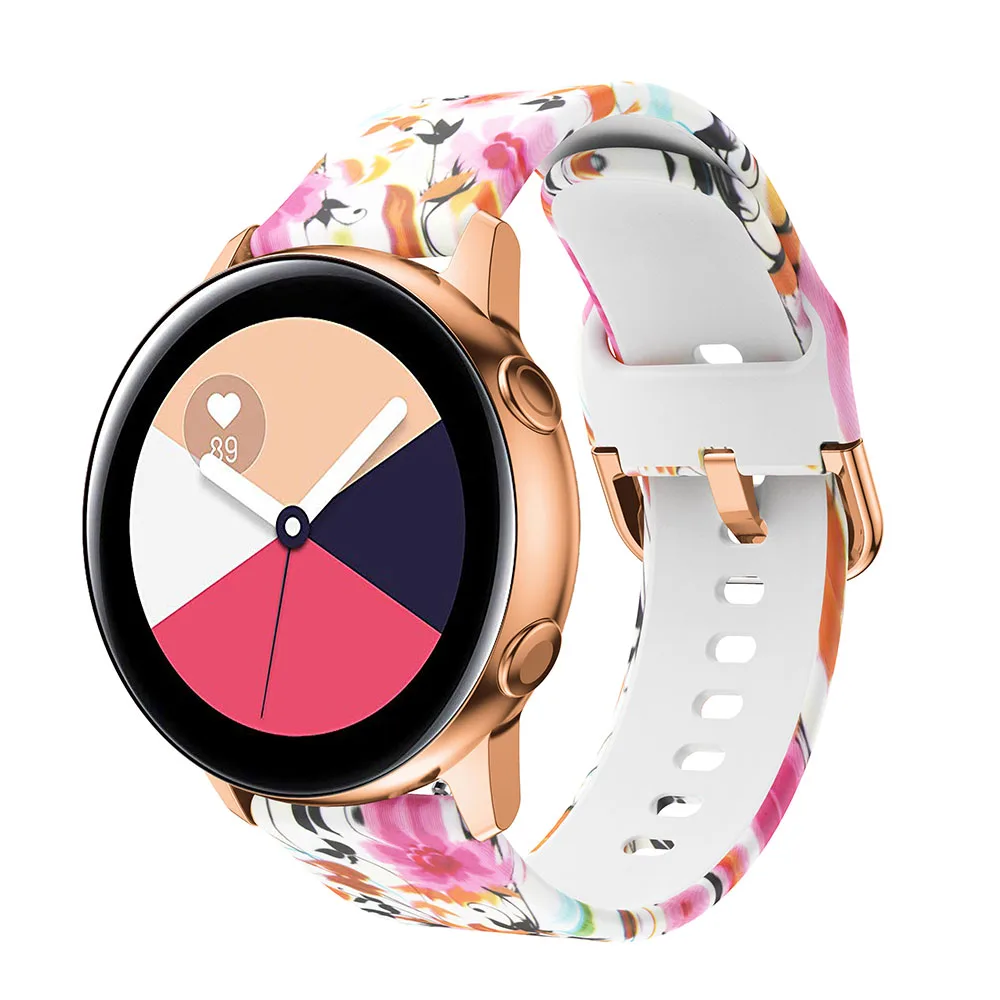 Для samsung galaxy watch Active 20 мм силиконовый ремешок для часов для gear S2 спортивный сменный ремешок для samsung galaxy watch 42 мм