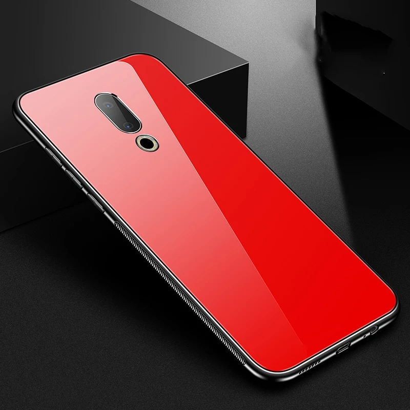 Чехол Rezzol для Meizu 16, закаленное стекло, задняя крышка для Meizu 16th, силиконовая рамка, жесткий глянцевый чехол для Meizu 16th Plus Capa