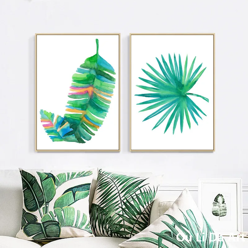 Картина маслом на холсте без рамки тропические лес растения попугай | Дом и сад