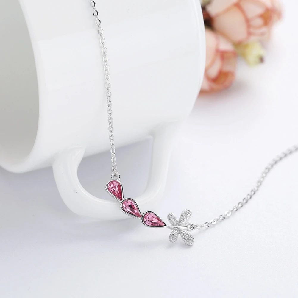 Женское ожерелье из серебра 925 пробы с подвеской в виде стрекозы|women jewelry|silver