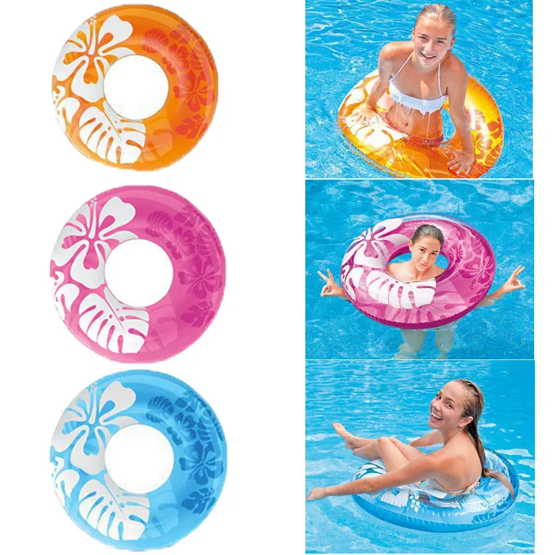 90 см ПВХ надувные плавающие кольца 3 вида цветов Фламинго поплавки для бассейна