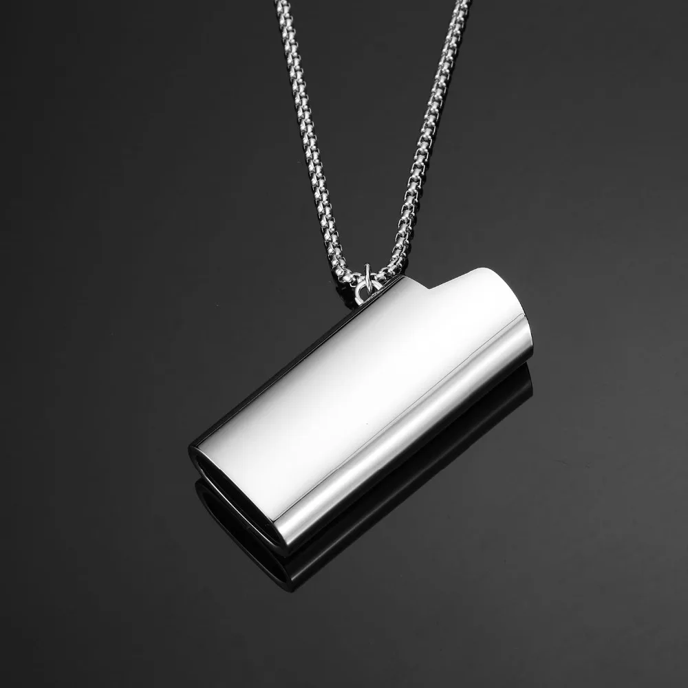 2018 Новый стиль Мужская хип-хоп нержавеющая стальная Зажигалка подвеска в форме