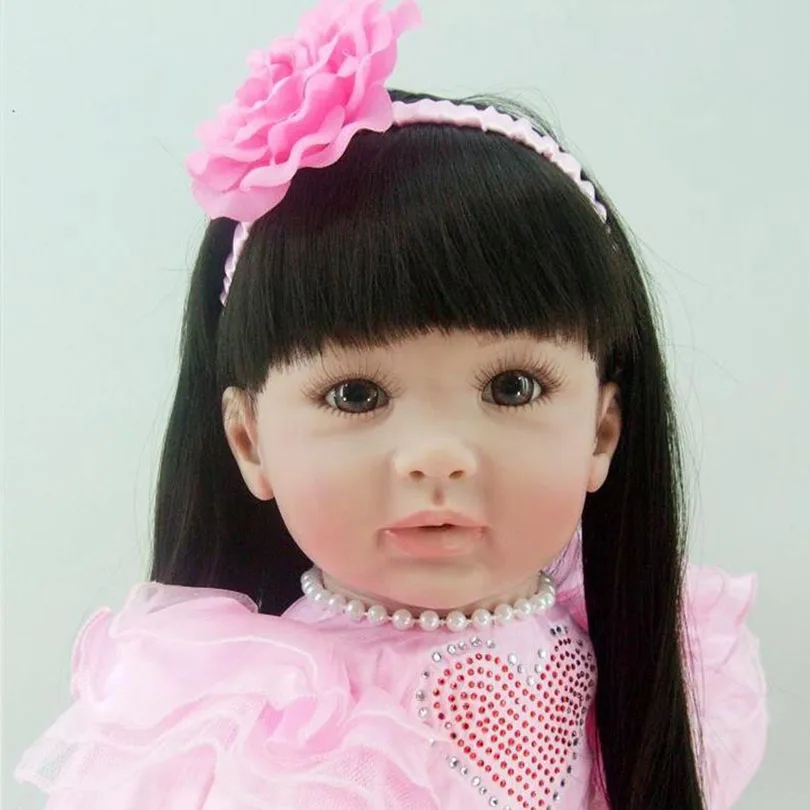 Силиконовые хлопковые игрушки милые розовые реалистичные куклы реборн с черными