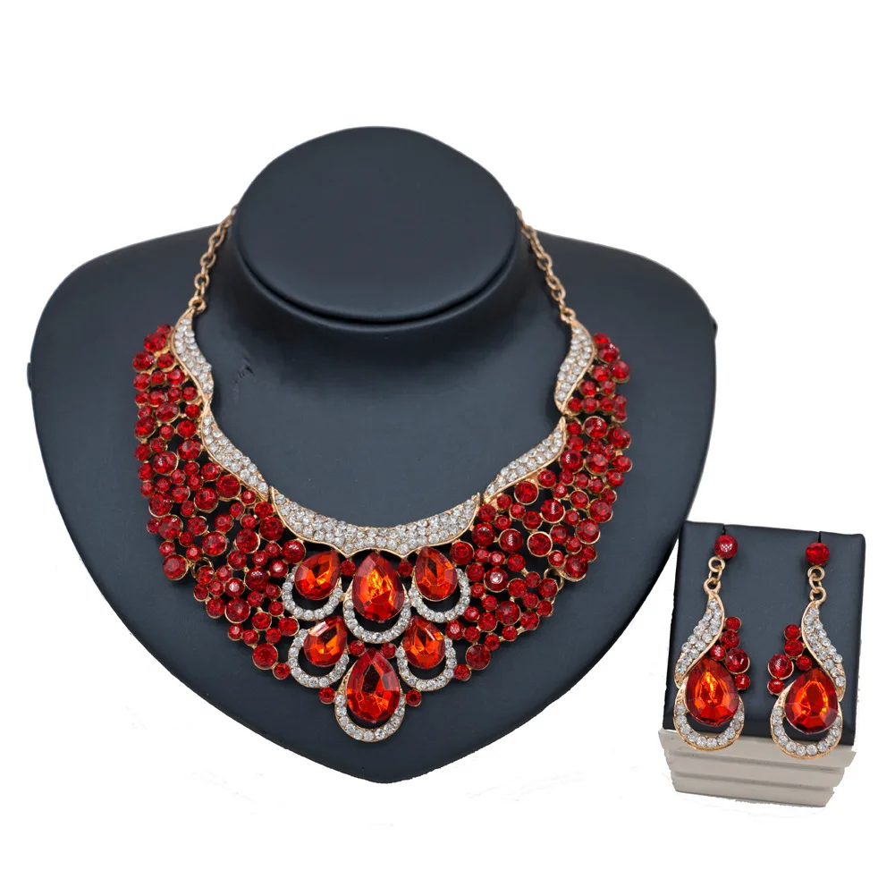 2017 новое поступление Африканский костюм ювелирные изделия ожерелье и серьги