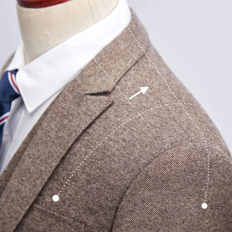 TIAN QIONG Brand Khaki Groom Wedding Suit Men 2018 Spring Autumn Slim Fit 3 Piece Business Suits High Quality Men's Dress | Мужская