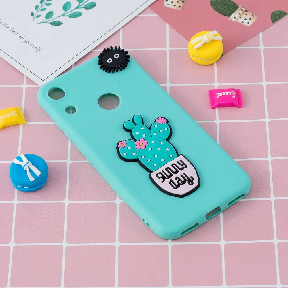 Силиконовый чехол для honor 8A чехлы Huawei 8 A искусственный 3D цветок мягкая задняя