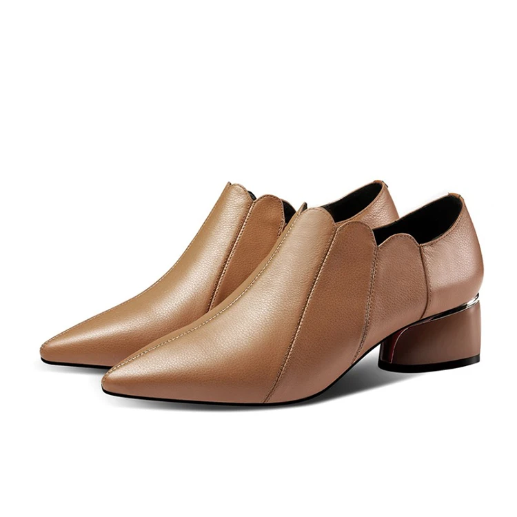 MLJUESE 2019 women pumps Soft Cow leather autumn spring black color slip on pointed toe high heels shoes party dress size 33-42 | Обувь