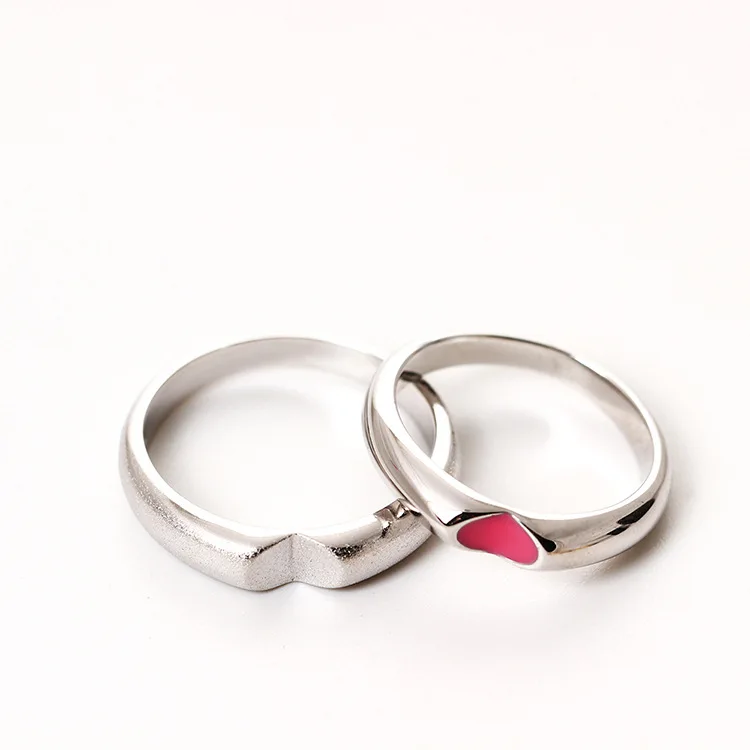 lover's Ring heart 100% Sterling 925 silver Jewelry Vintage Adjustable rings for women gift | Rings
