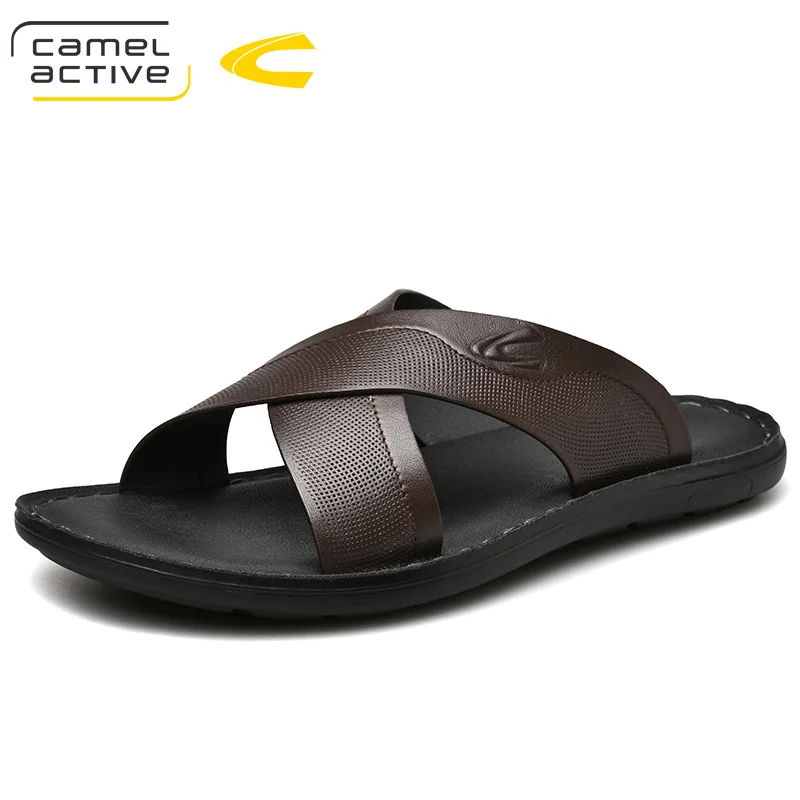 Мужские шлепанцы Camel Active черные пляжные Нескользящие повседневная обувь лето
