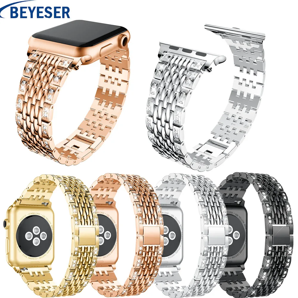 

Stainless steel strap for Apple Watch wristband 38mm 42mm Metal watchband for Apple Watch Series 4 3 2 1 38 mm 40 mm watchstraps