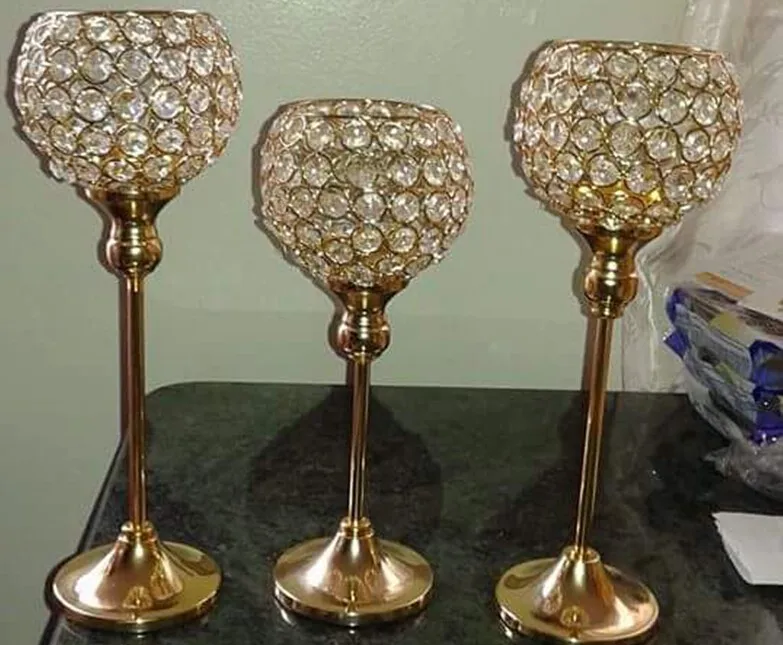 

Crystal Wedding Centerpiece, Crystal Beaded for candle tall Pillar holder , Wedding Decor