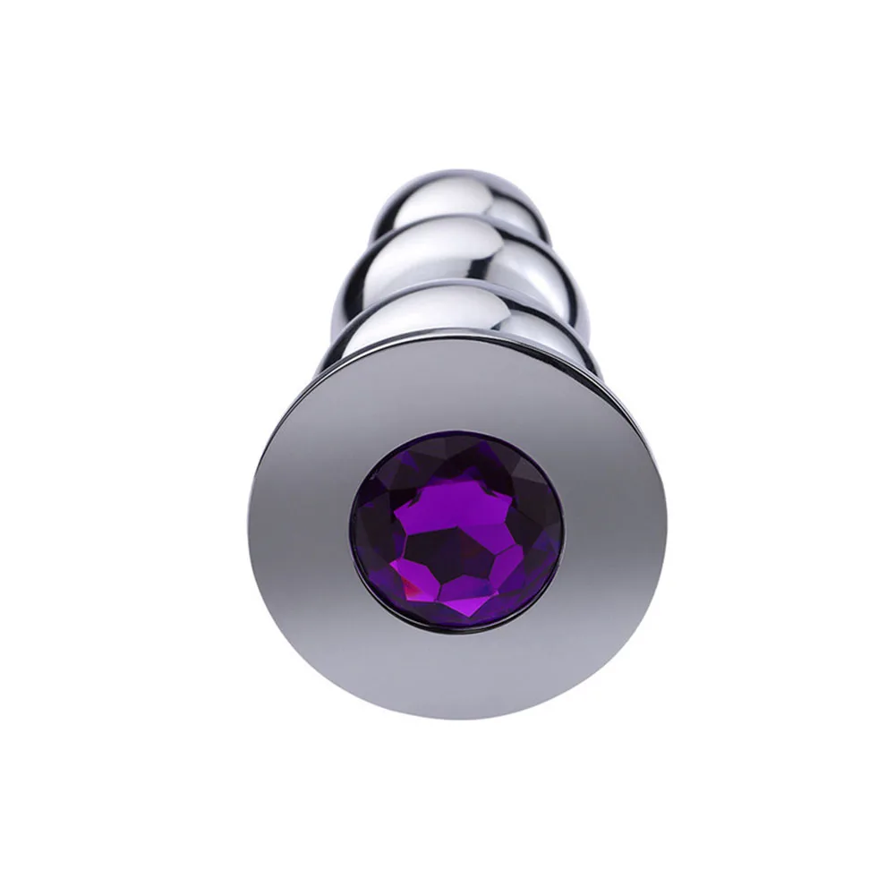 Анальная пробка из нержавеющей стали металлический кристалл анальные шарики