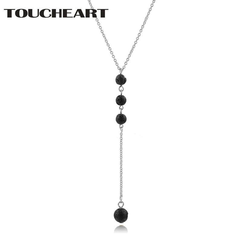

TOUCHEART Wholesale Lava Bead Rock Stone Necklaces & Pendants Necklaces For Women Charm Luxury Jewelry Silver Necklace SNE180030