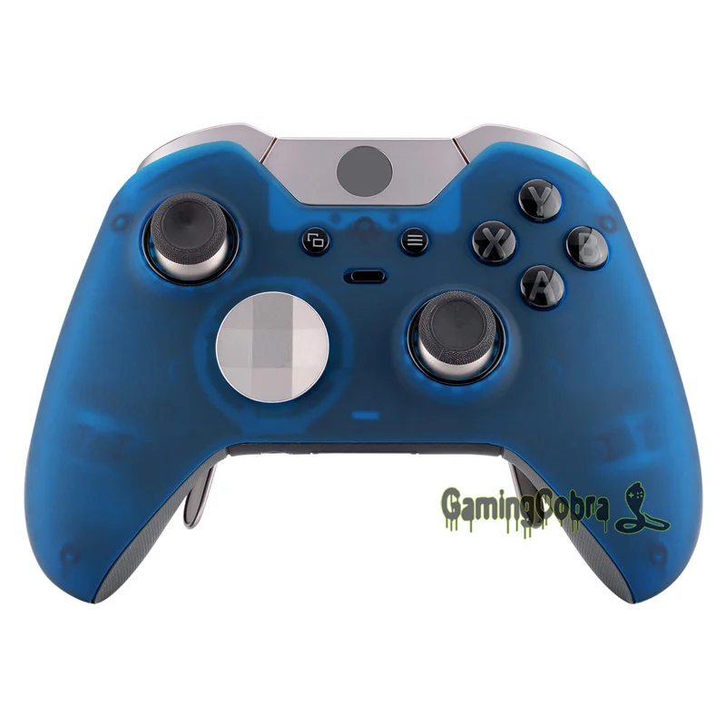 Foggy Clear Blue Foggy Прозрачная мягкая сенсорная Лицевая панель передний корпус для Xbox One Elite контроллер с кольцами XOEP009X 13X 14X 15X 16X 17X - Цвет: Foggy Clear Blue