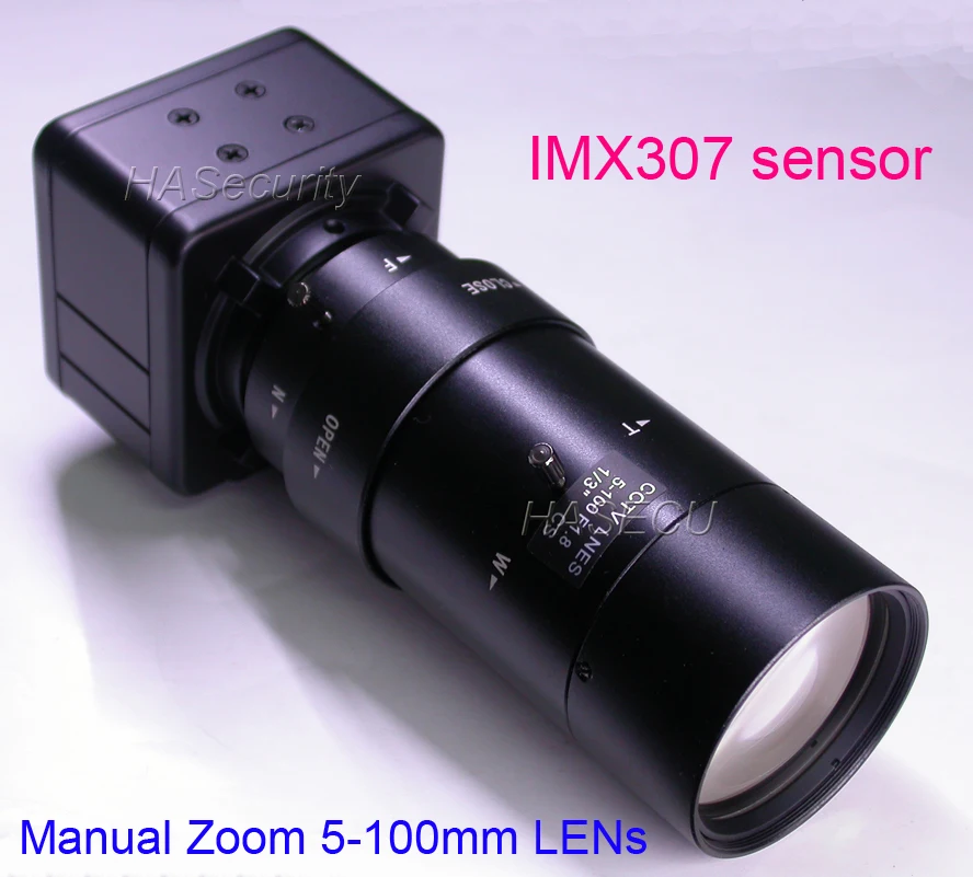 Фотокамера Sony Exmor STARVIS IMX307 5 100 мм с ручным зумом и фокусным расстоянием 1/2 8