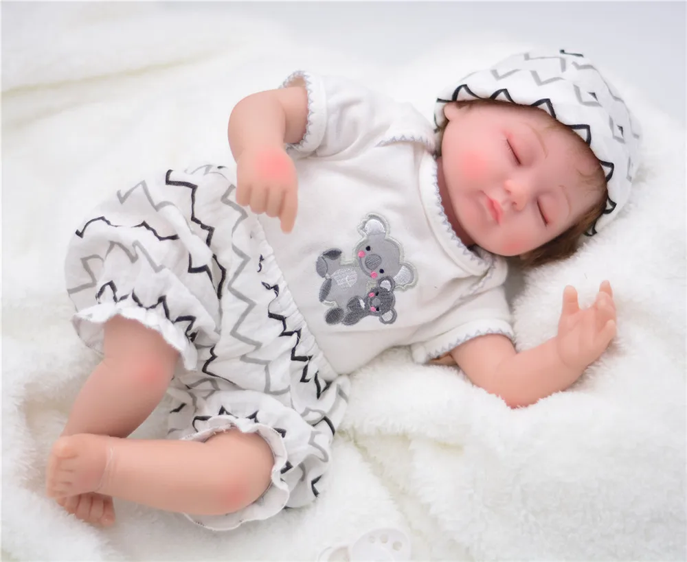 16&quot40cm reborn silicone babies dolls fashion sleeping quiet toddlers handmade bebe alive | Игрушки и хобби