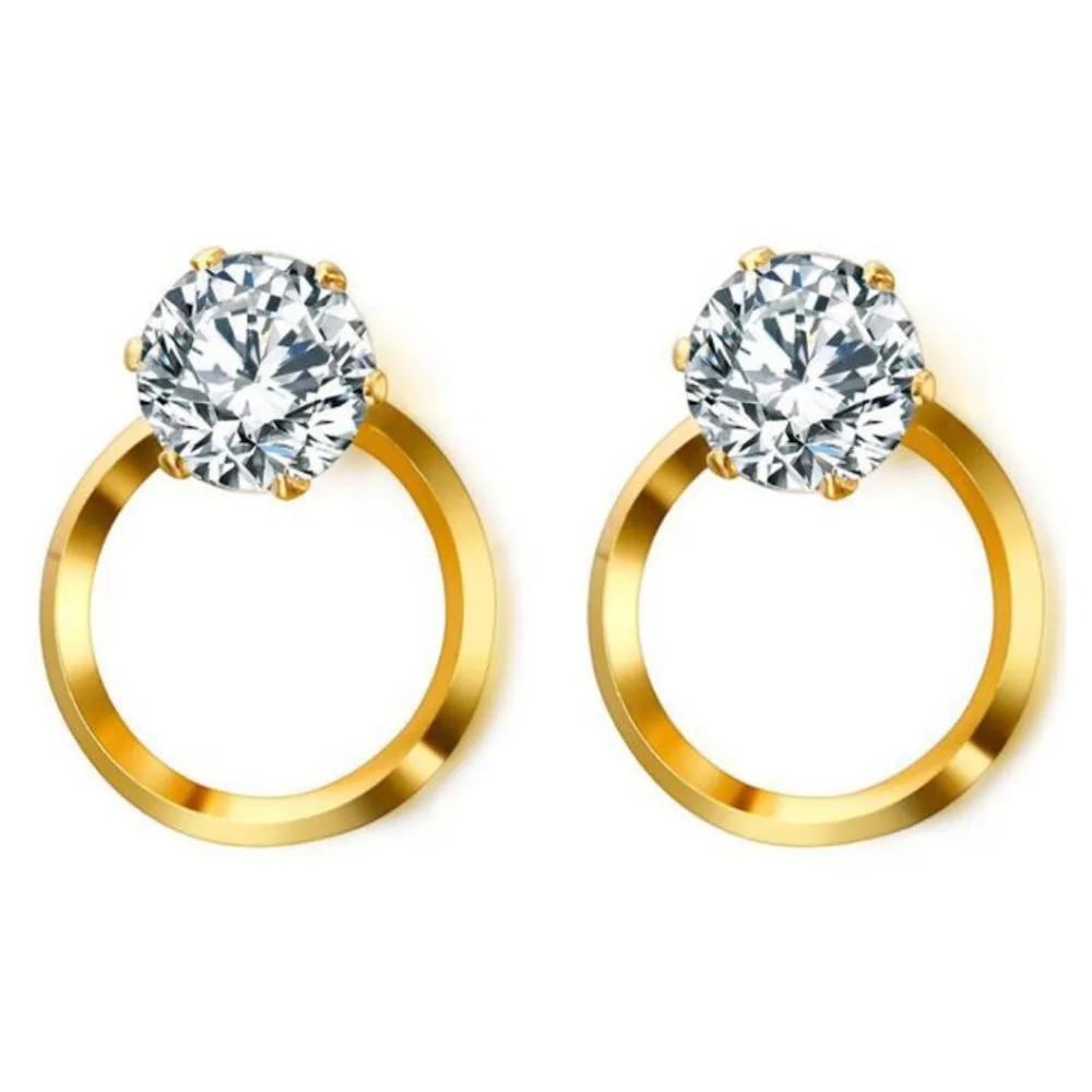 Элегантные и очаровательные свадебные золотистые круглые серьги гвоздики из