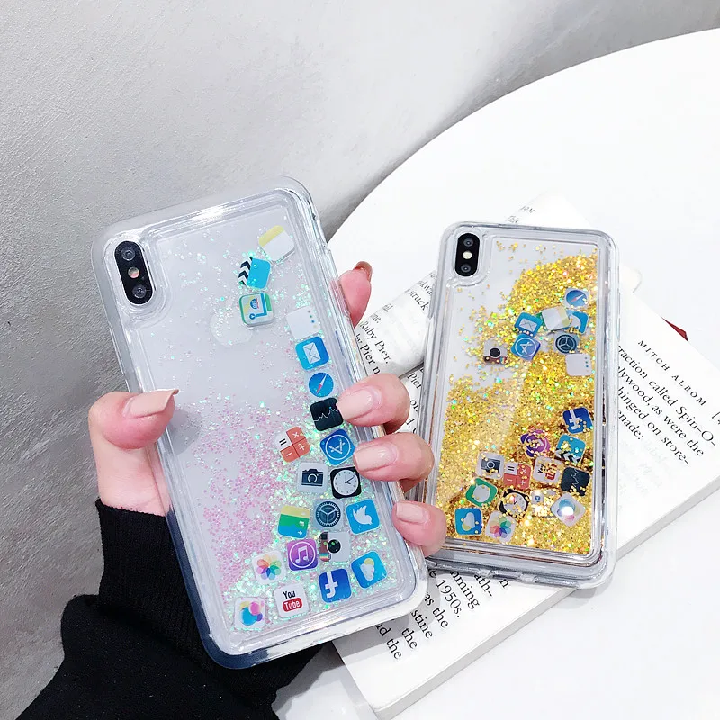 Чехол с жидкими блестками для iPhone 12 Mini 11/12 Pro MAX X XS XR se 8/7/6/6S Plus|Бамперы| |