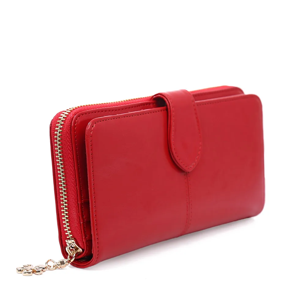 Модный винтажный кожаный кошелек женские кошельки длинный женский клатч на