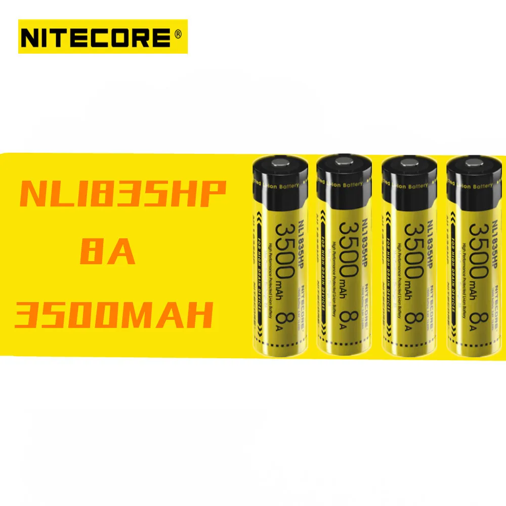 Аккумуляторная литий ионная батарея Nitecore NL1835HP 3500 мАч 3 6 В 8 А Вт ч 4