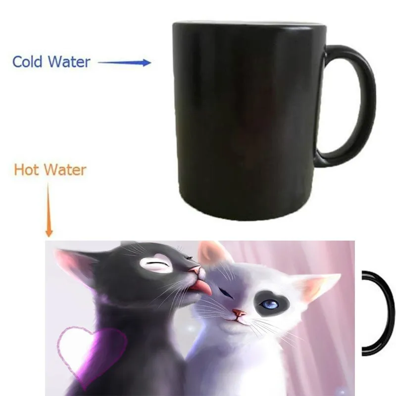 В изображением влюбленной Кошки Кружки тепла выявить путешествия Кофе кружки