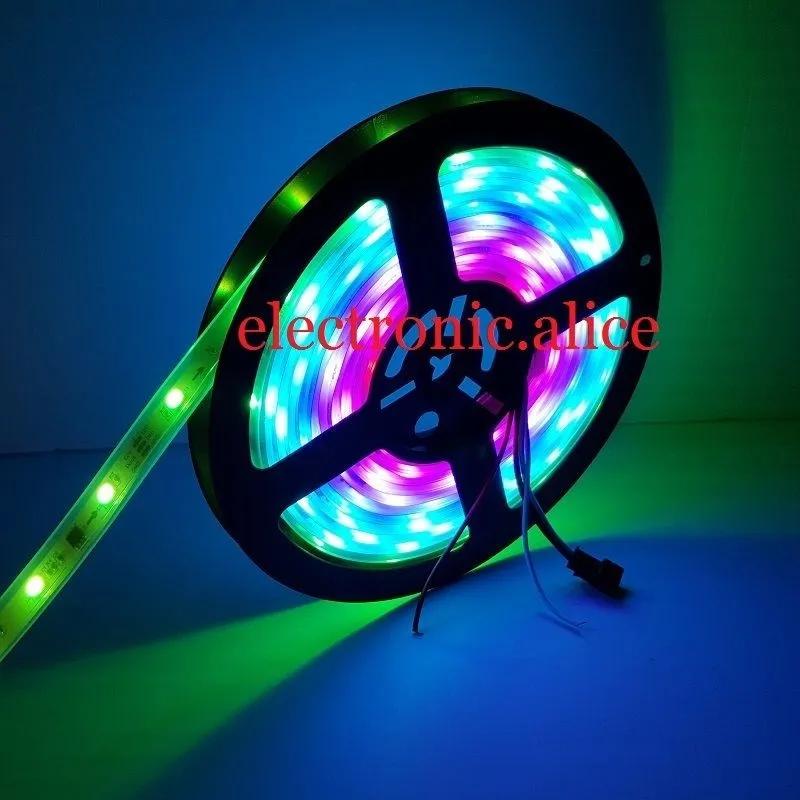 WS2811 5050 RGB Светодиодная лента 1 м-5 м 150 300 450 светодиодов адресуемых DC12V