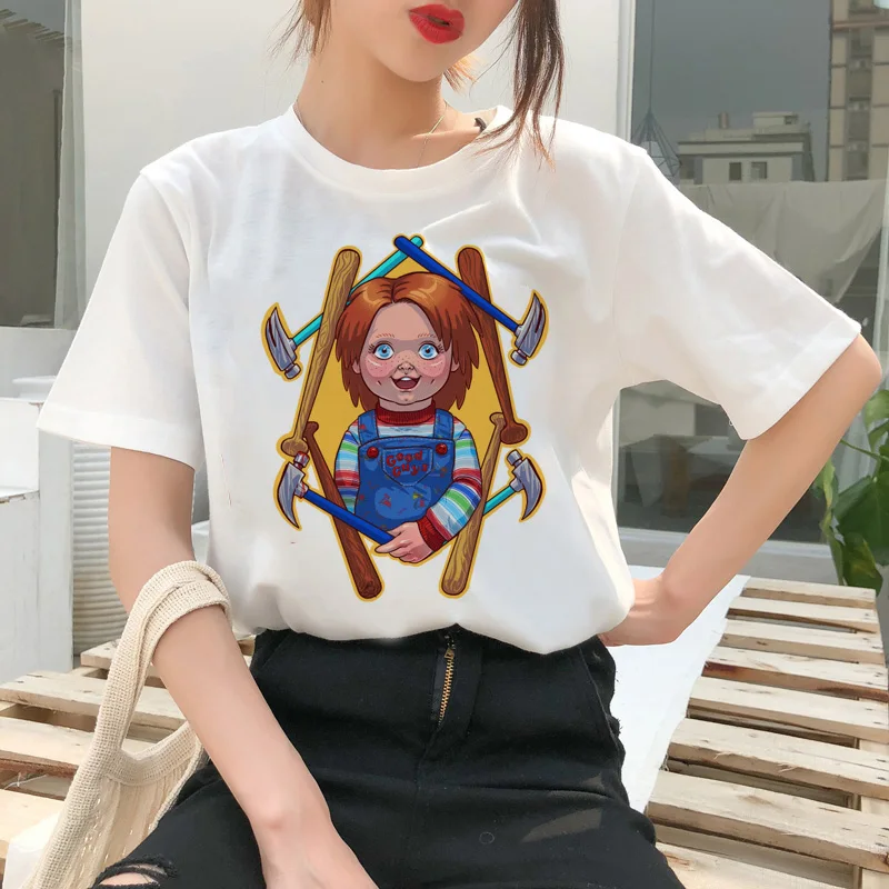 3853 Chucky футболка ужас высокий крутой Женский Топ качество новая уличная Футболка Мода ulzzang женские рубашки femme новая футболка - Цвет: 3853