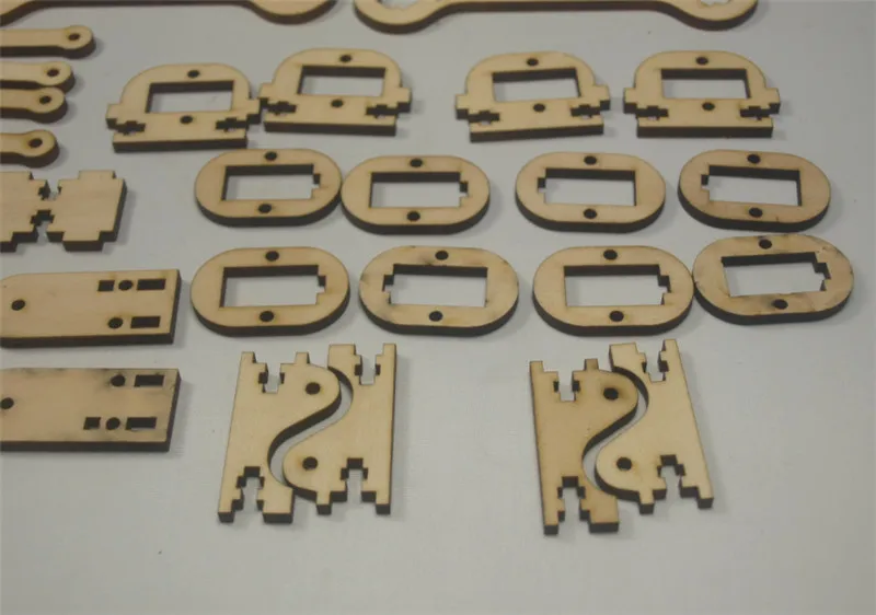 DIY mePed четвероногий робот деревянный набор 3 мм лист лазерная резка пластина