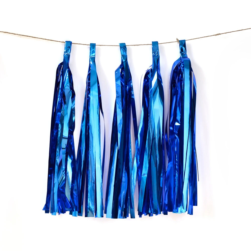 31 shinny blue Гирлянда конфетти для детского душа из папиросной бумаги с кисточками гирлянда динозавр вечерние гирлянды для дня рождения Свадебные украшения - Цвет: 31 shinny blue