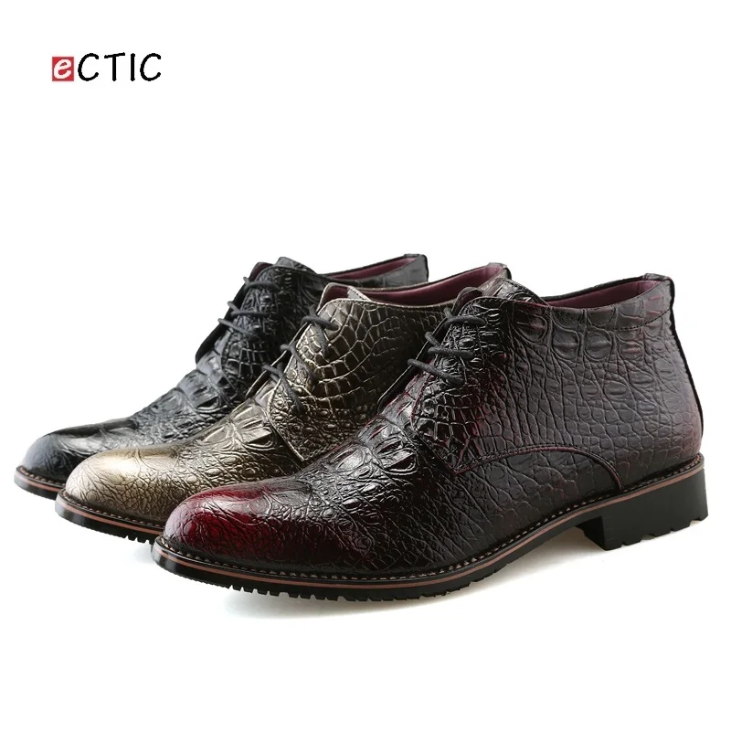 Классические мужские классические ботинки ecценности высокие мотоциклетная