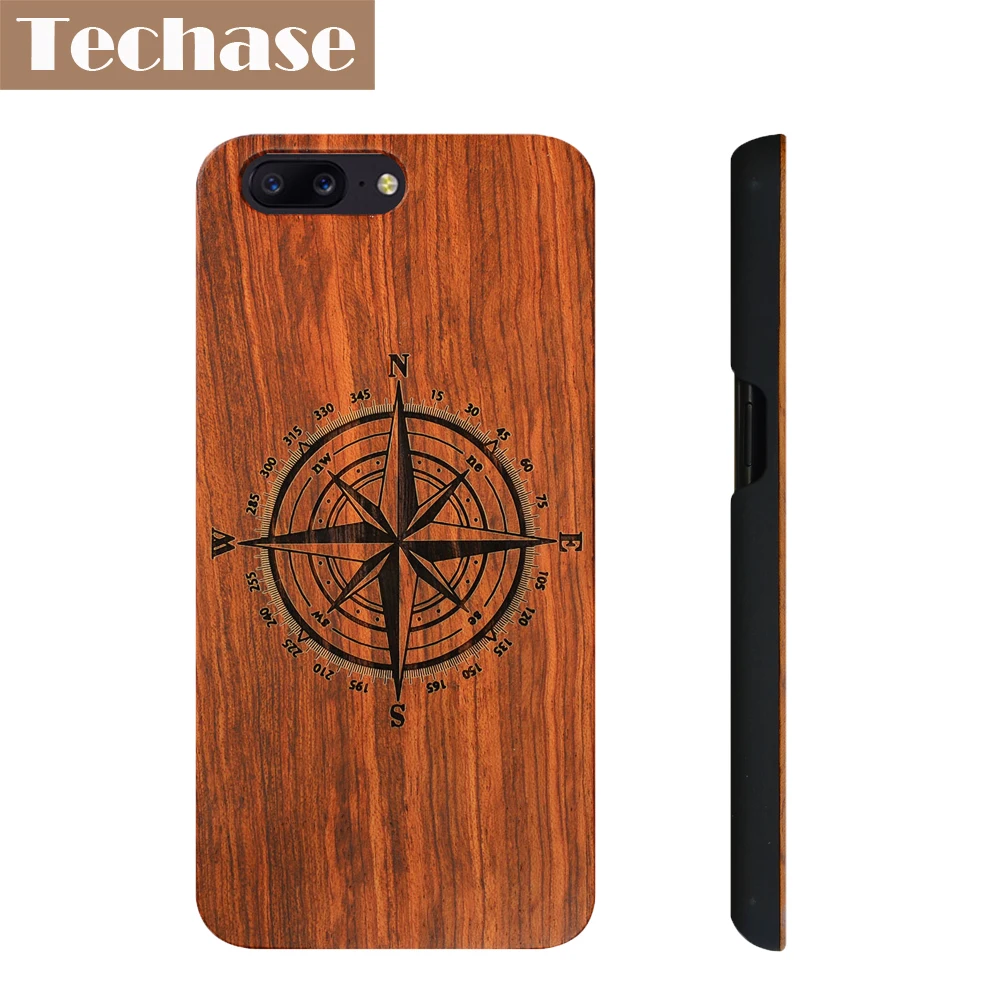 Techase PC Wood Design Phone Cases For Oneplus 5 Case Real Protection Cover One Plus 3 3T Covers Anti-knock Shockproof |