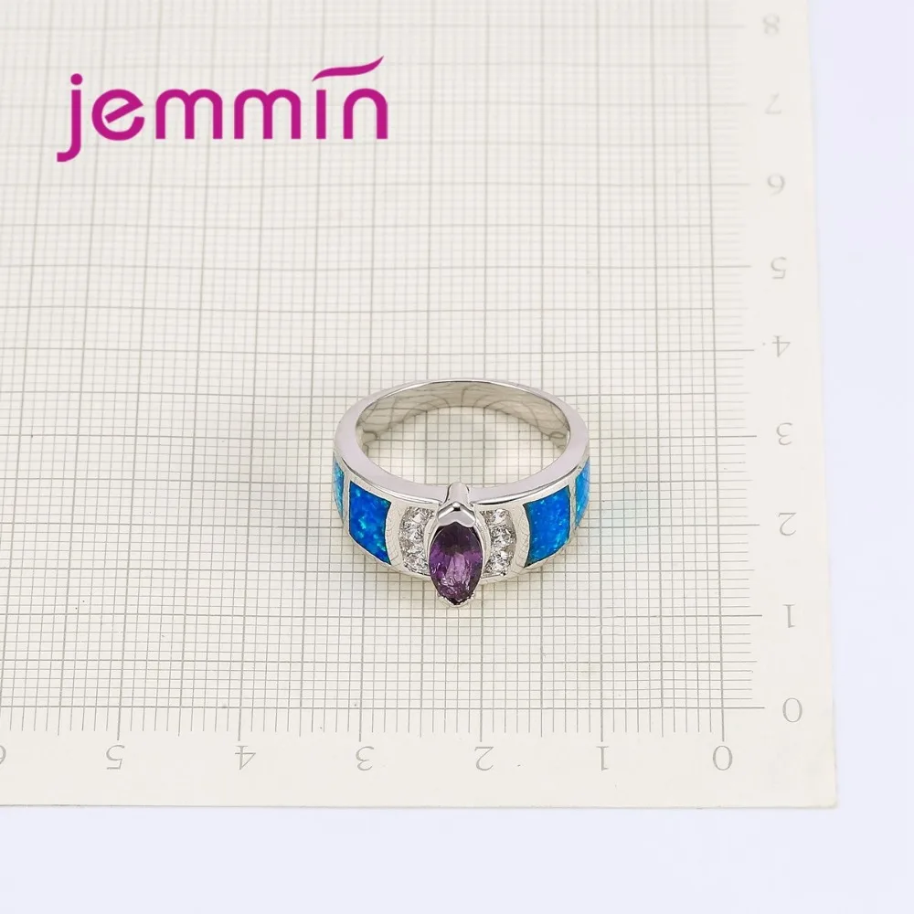 Женское кольцо из серебра 925 пробы с разноцветным опалом | Украшения и аксессуары