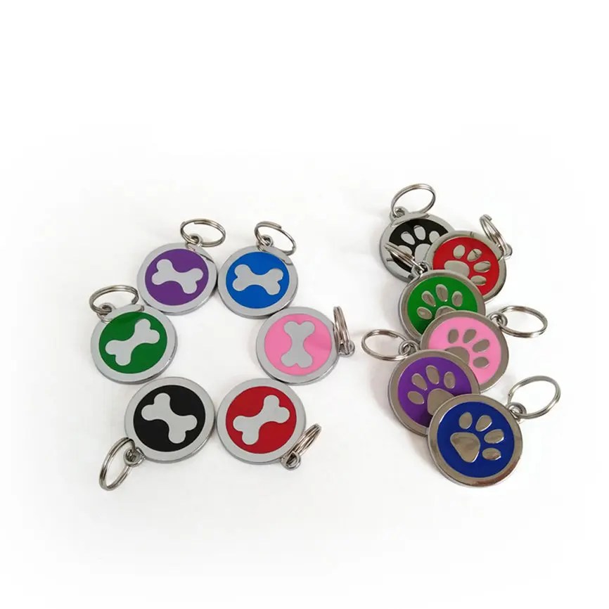 Anti-Lost Pet Dog Cat Name Address Label Tag ID Tags Identity Card 2.5*2.5cm Random Dropshipping &amp109 |