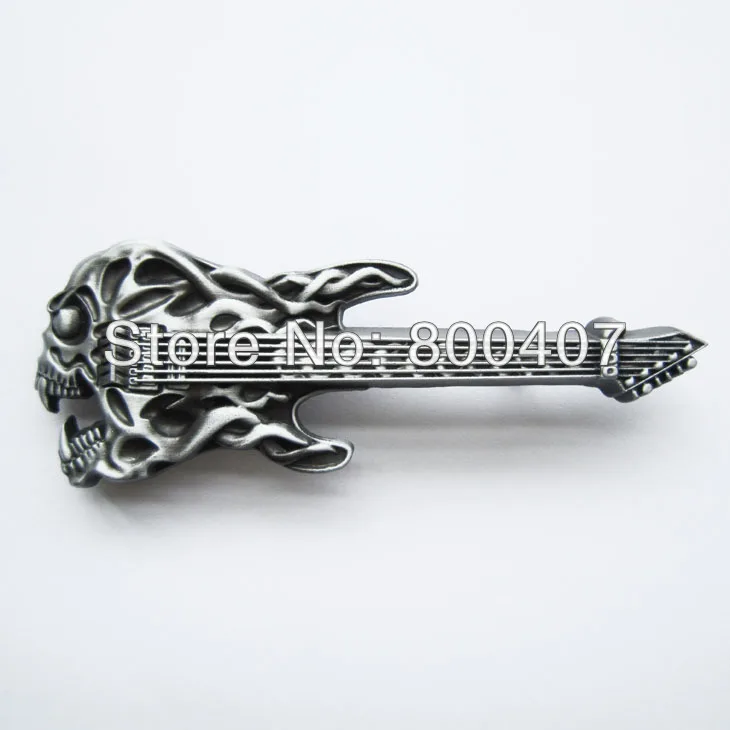 

Retail Distribute Original Skull Guitar Belt Buckle BUCKLE-MU024AS Free Shipping