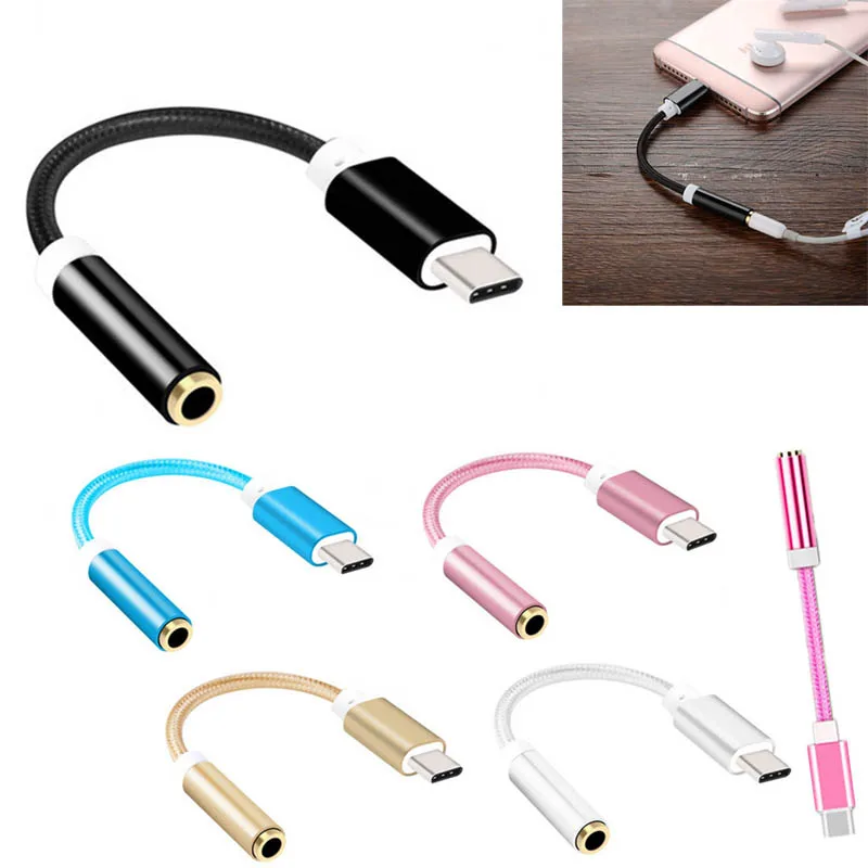 

Audio Adapter USB 3.1 Type C to 3.5 Earphone Cable Adapter Male to 3.5mm AUX Audio Female Jack for Letv 2 2Pro Max2