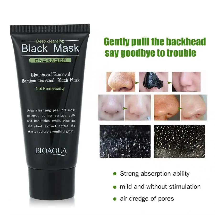 Очищающий бамбуковый уголь черный маска blackhead инструмент для удаления жира для глубокого очищения кожи лица Очищающая маска