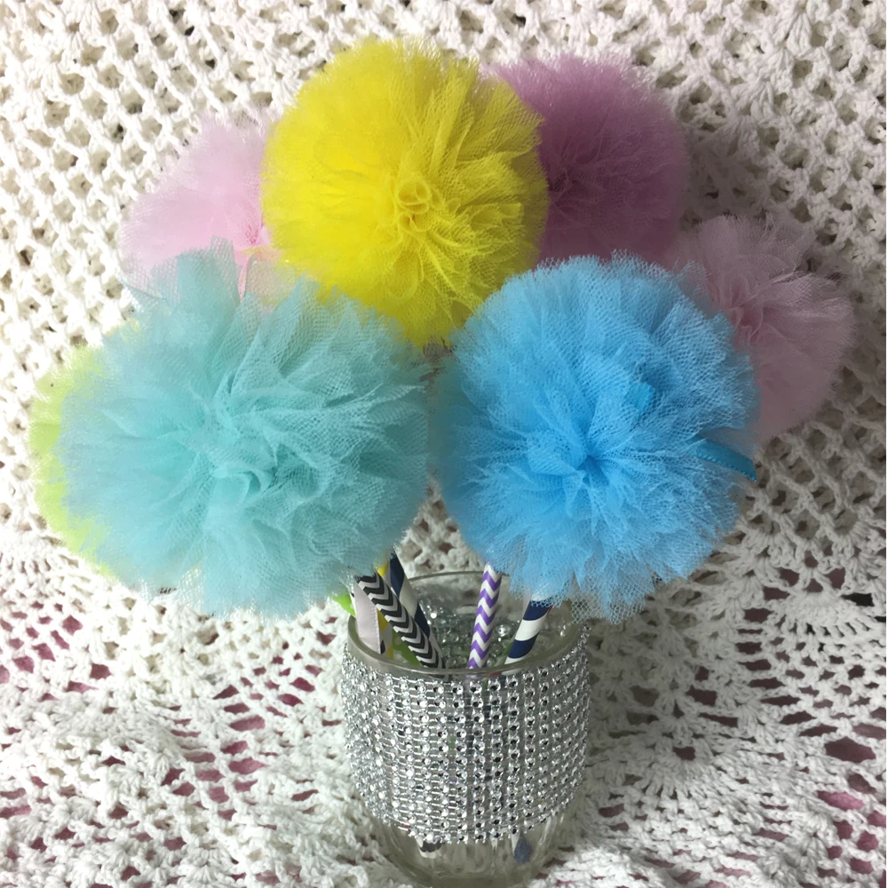 10 шт. в наборе тюлевые помпоны для сказочной принцессы праздничные сувениры