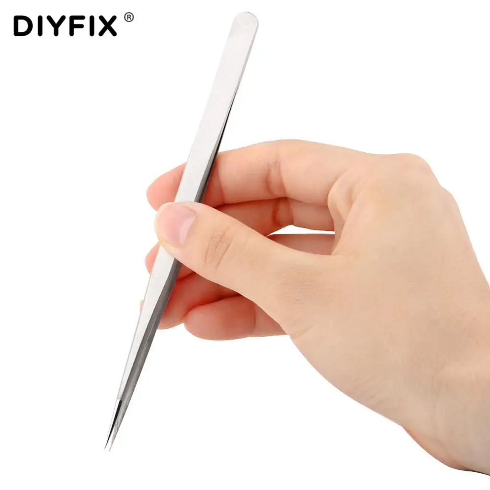Пинцет для бровей DIYFIX инструмент наращивания накладных ресниц Пескоструйный из