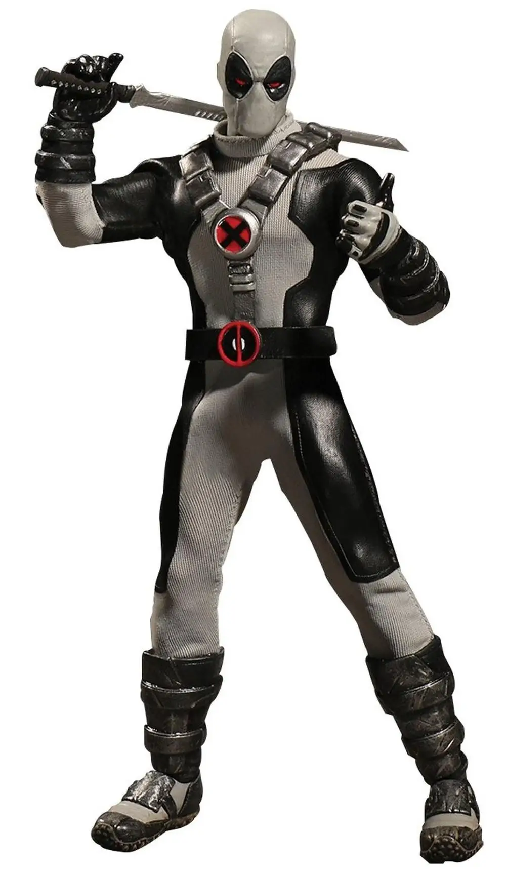 Светло-серый Mezco One: 12 Дэдпул Коллекционная Фигурка X-men Super Hero toy - Цвет: Светло-серый
