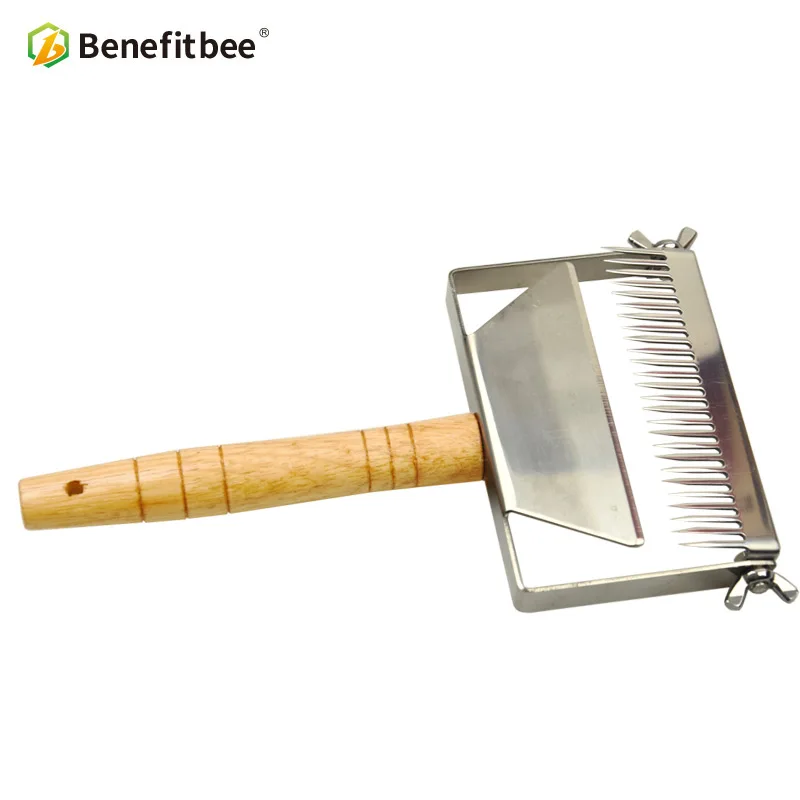 Benefitbee брендовый Регулируемый скребок для пчеловодства инструмент медовый нож из нержавеющей стали медовая расческа инструменты для отжима меда