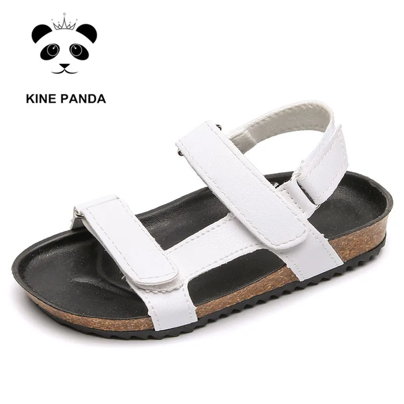 KINE PANDA/детские сандалии для мальчиков; мягкие спортивные летние сандалии для маленьких мальчиков; детская пляжная обувь с закрытым носком