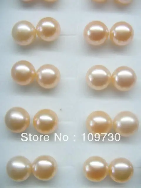 Ry00120 AAA Много 100 Pairs 8 8.5 мм Пресной Воды Жемчужина Серьги Стержня стерлингового