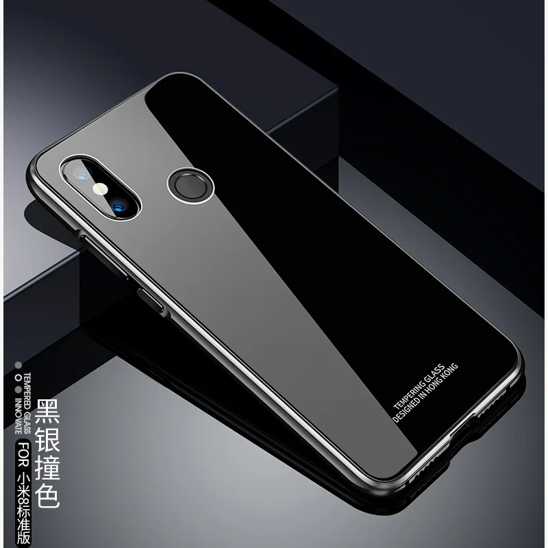 Чехлы для Xiaomi Mi 8 se Чехол Жесткий задний металлический бампер закаленный стеклянный микс 2 S чехол для телефона чехол для Xiaomi Mi 8 se металлический корпус