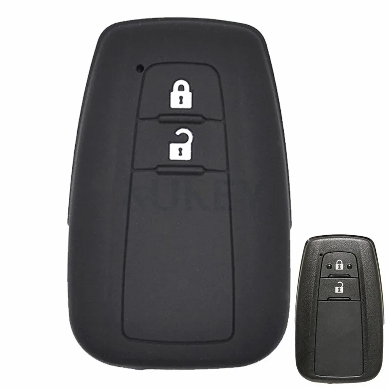 Силиконовый чехол для Toyota Camry CHR Corolla RAV4 Avalon Land Cruiser Prado Prius чехол дистанционного брелока 2 3 4 кнопки