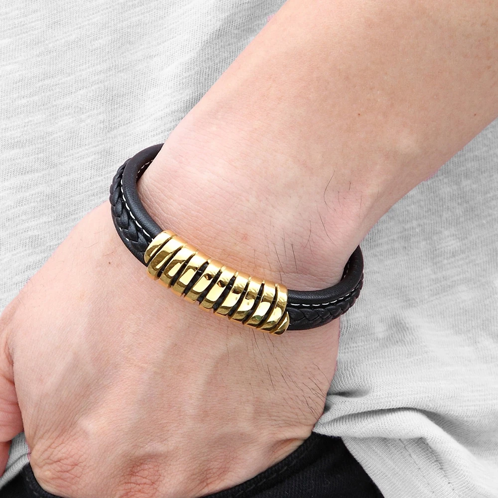 Новое поступление Панк обмотки специальный дизайн золото/сталь нержавеющая