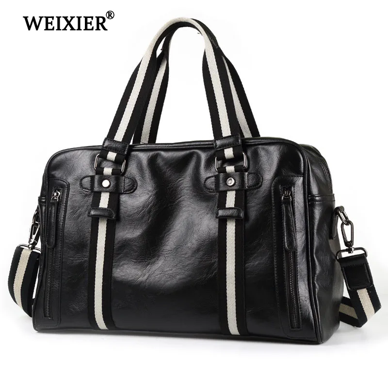 New Preppy Style Fashion PU Leather Briefcase For Man Coffee Color Vintage Men Messenger Bag Business Big Bags Male