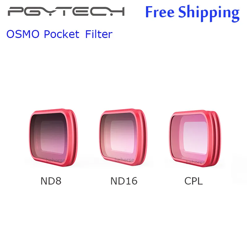 PGYTECH OSMO карманные фильтры Комплект CPL ND8PL/ND16PL/ND32PL/ND64PL градиентный ND фильтр DJI OSMO карманные камеры аксессуары - Цвет: CPL ND8 ND16